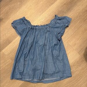 Blue Off-Shoulder Top